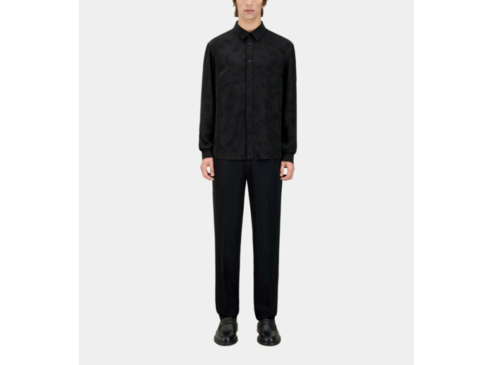 Chemise Jacquard Noire À Palmiers black