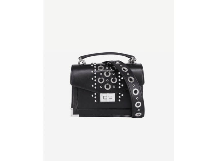 Sac Emily Small En Cuir Noir Avec Studs Et Œillets black