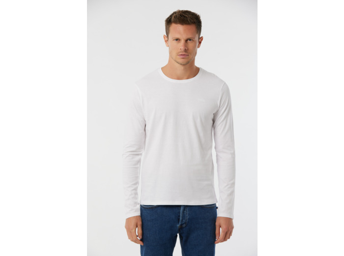 T-shirt manches longues col rond broderie poitrine