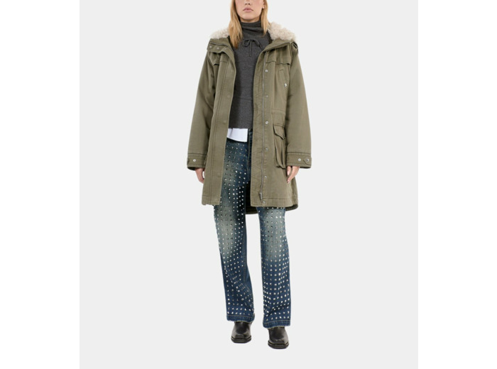 Parka À Capuche Kaki olive night