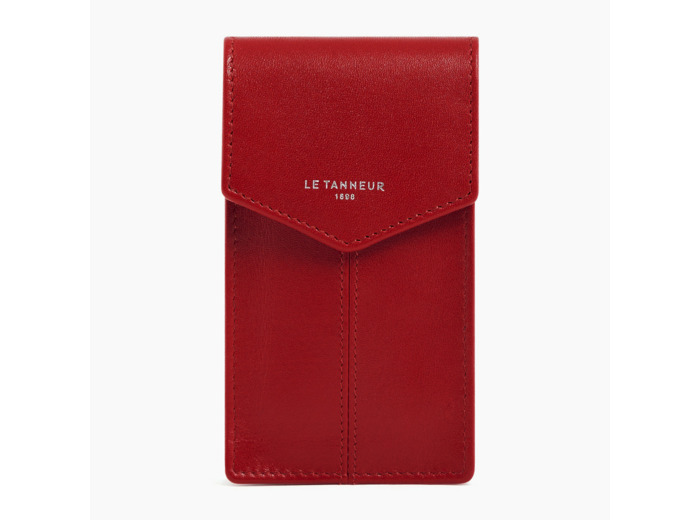 Étui clés à rabat Charlotte en cuir lisse