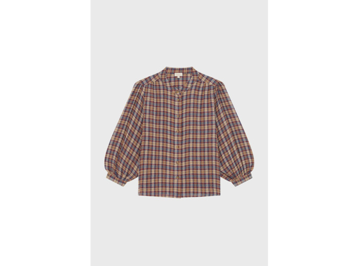 Chemise col rond à carreaux - BENNIE