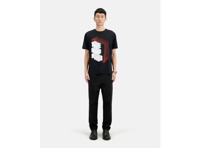 T-Shirt Manches Courtes Avec Print A Neon The Kooples black