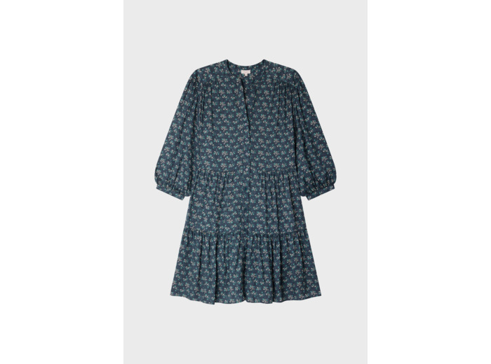 Robe courte et droite à fleurs - SIRINE