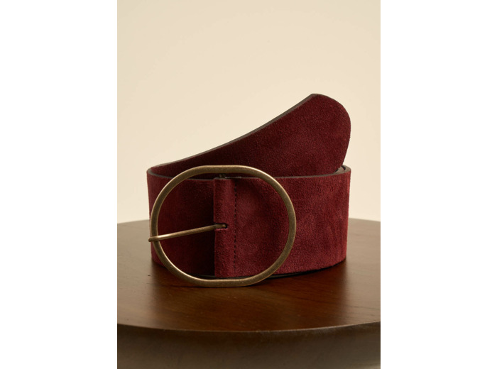 Ceinture large en cuir