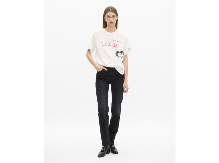 T-shirt avec sérigraphie blanc white