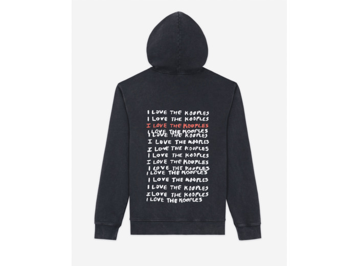 Sweat Hoodie Love Kooples black washed