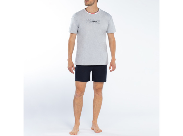 Pyjashort homme PURE gris/marine