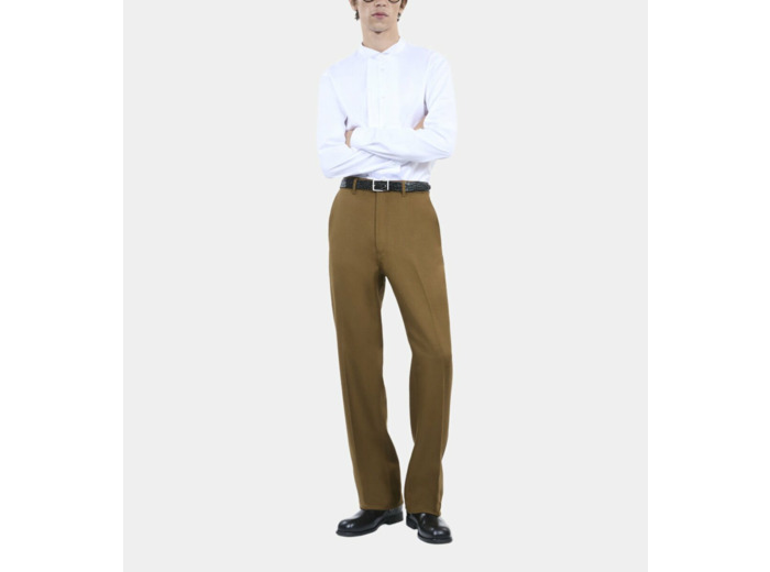 Pantalon En Laine Kaki kaki