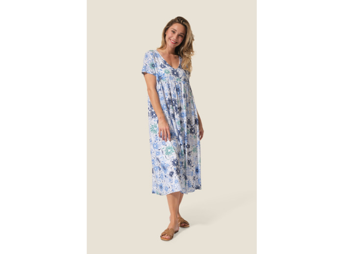 Robe longue imprimée femme Jacinthe