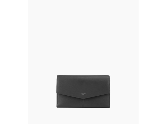 Portefeuille un volet Charlotte en cuir lisse