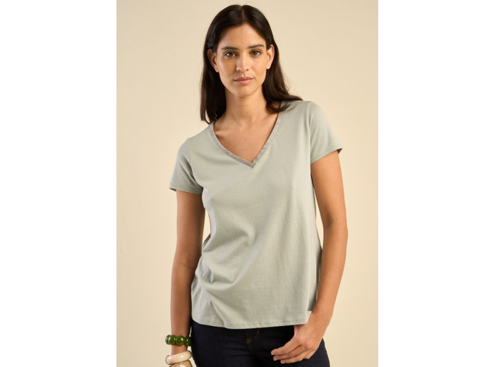 Tee-shirt col V manches courtes