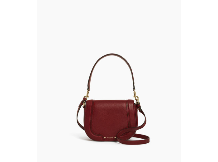 Sac bandoulière moyen modèle Ella en cuir grainé