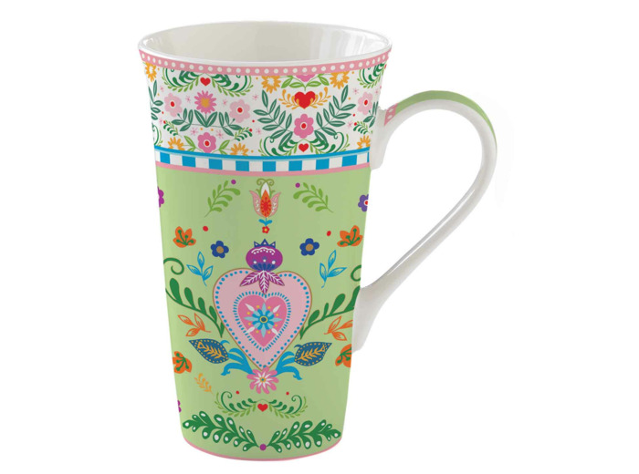 SPRING FOLK Coffret mug 60cl porcelaine