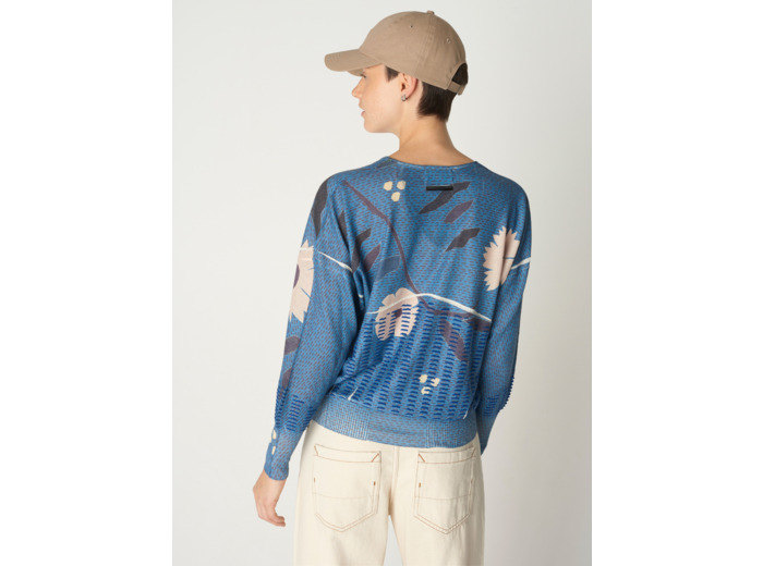 Pull fleur fleur de jean