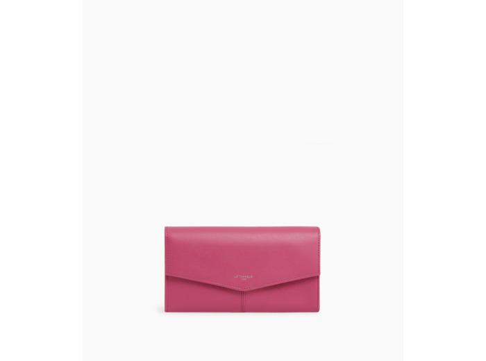 Grand portefeuille Charlotte en cuir lisse