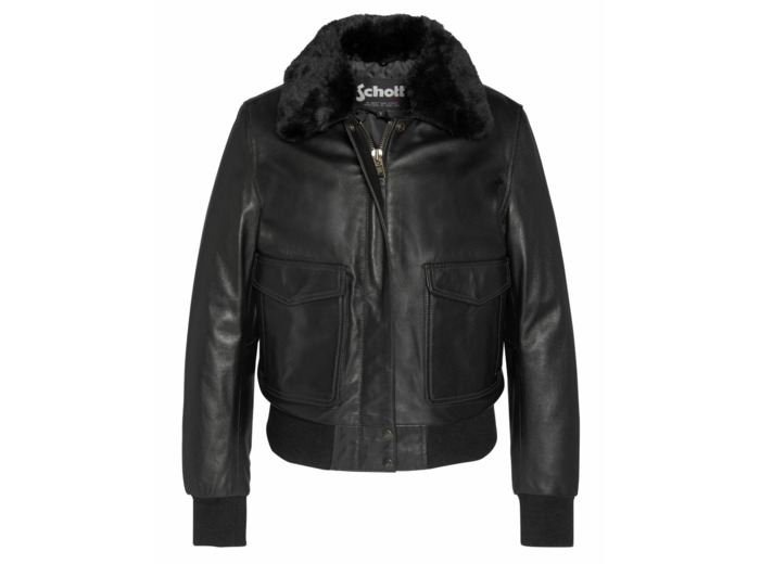 Blouson aviateur 100% cuir d'agneau LCW9185 SCHOTT