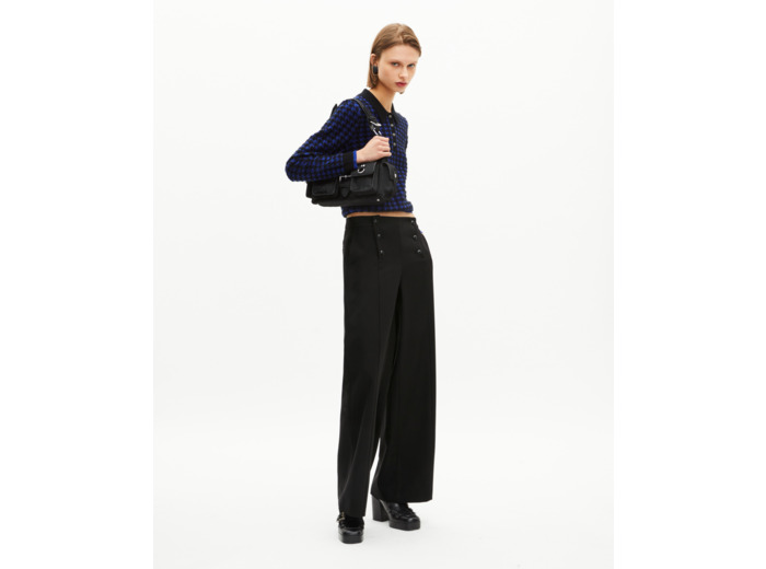 Pantalon droit à pont noir black