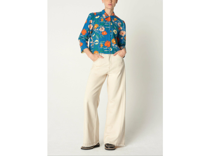 Veste lana botanic denim