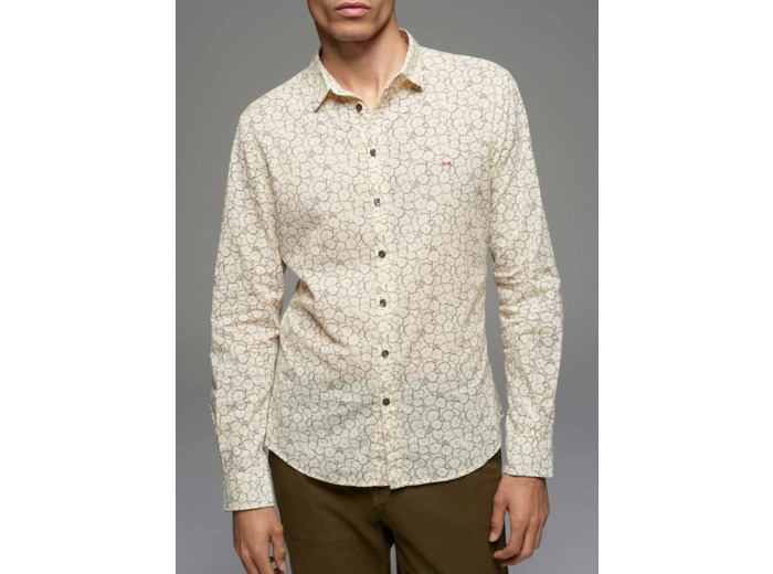 Chemise slim beurre / noir