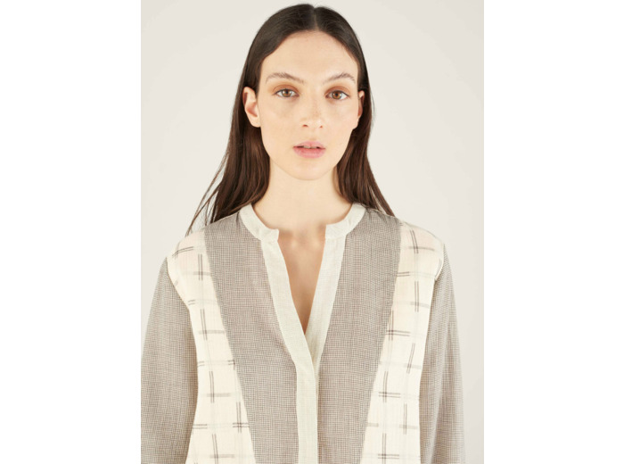 Chemise ecru patch