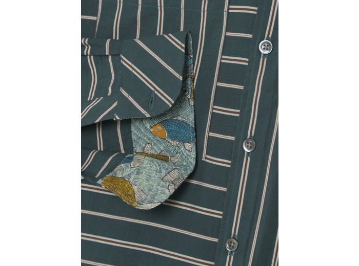 Chemise regular rayure mousse