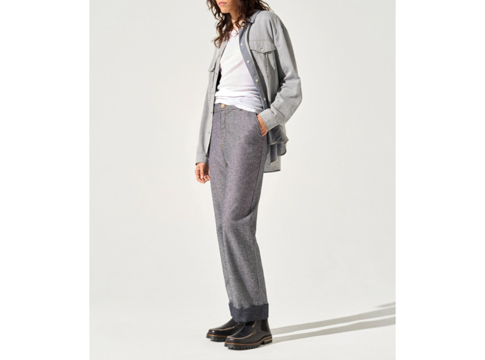 Pantalon large denim