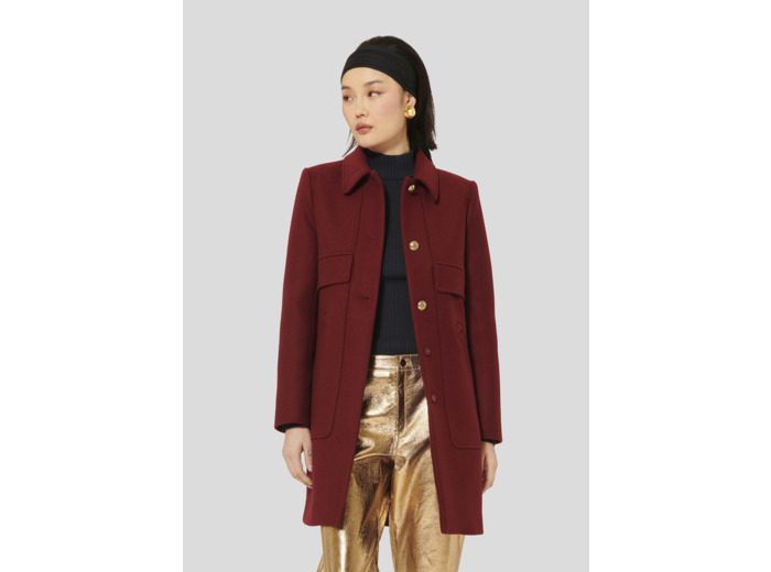 Manteau Marley Bordeaux en Laine