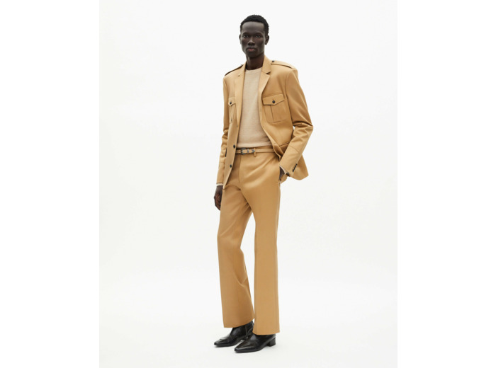 Veste droite militaire camel
