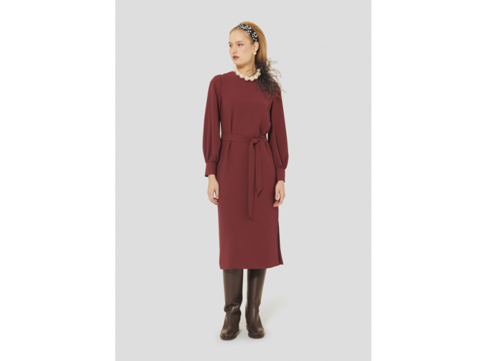 Robe Rossini Bordeaux en Polyester