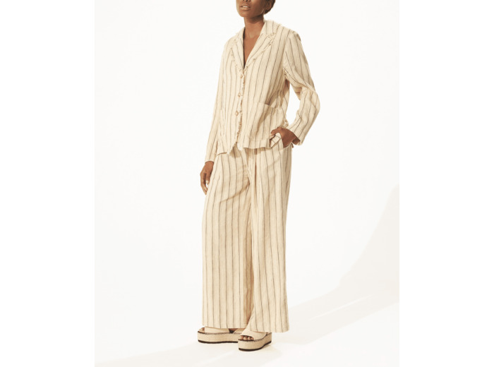 Veste rayure naturelle