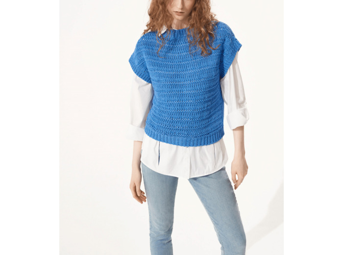 Pull nacre bleu