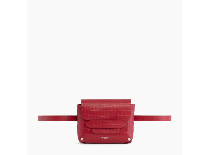 Sac ceinture Justine en cuir effet croco