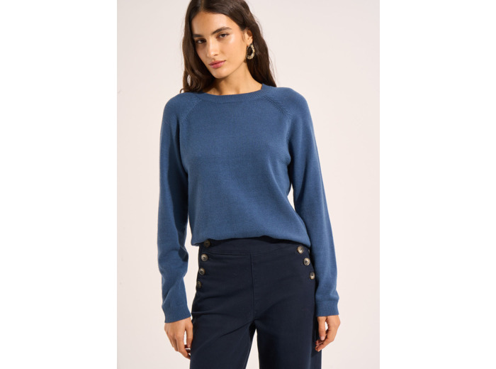 Pull col rond avec manches longues