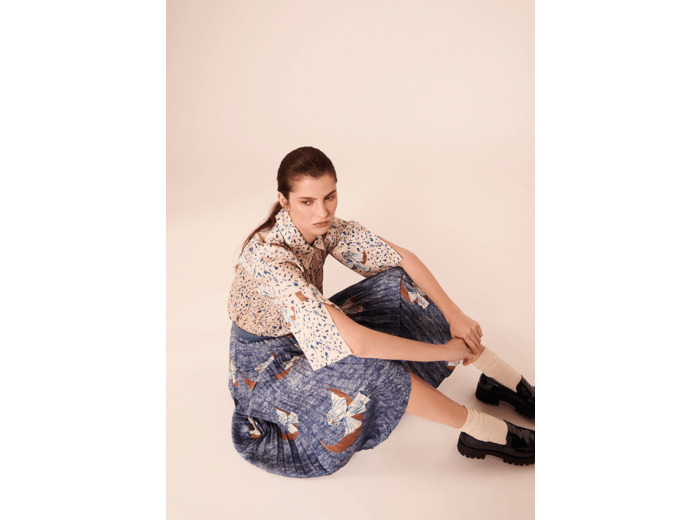 Jupe Jemma Bleu en Polyester