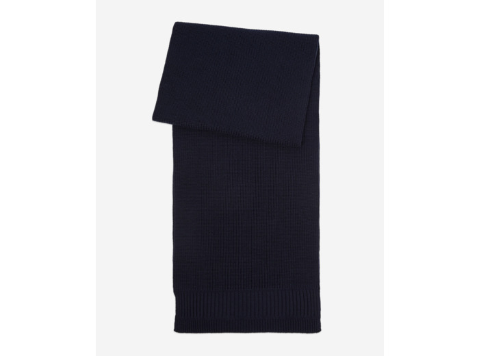 Écharpe En Laine Bleue dark blue