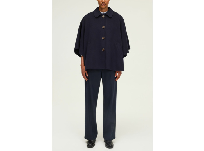 Manteau cape en laine - MAELINE