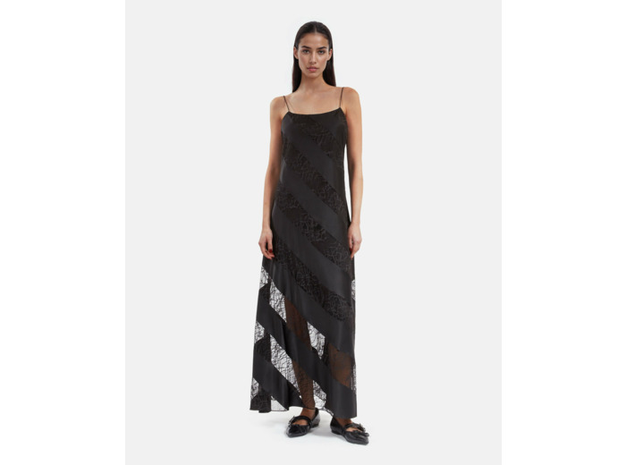 Robe longue diagonale black