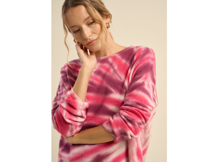 Pull à col bateau coloré