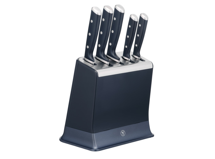 EverSharp 5-Piece Knife Set and Knife Block With Integrated Sharpener