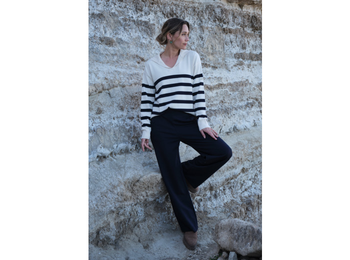 Pull femme avec col Vareuse Laurene