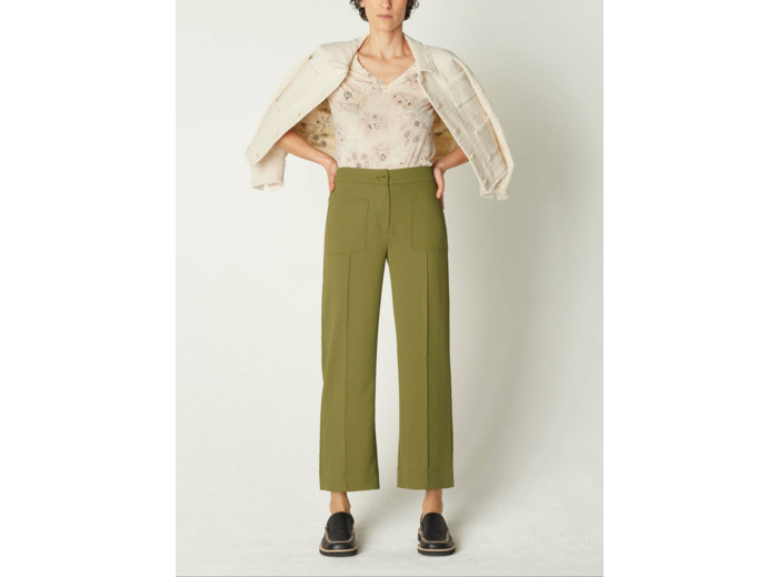 Pantalon uma vert mousse