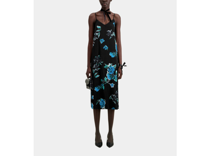 Robe Longue Sans Manches black blue