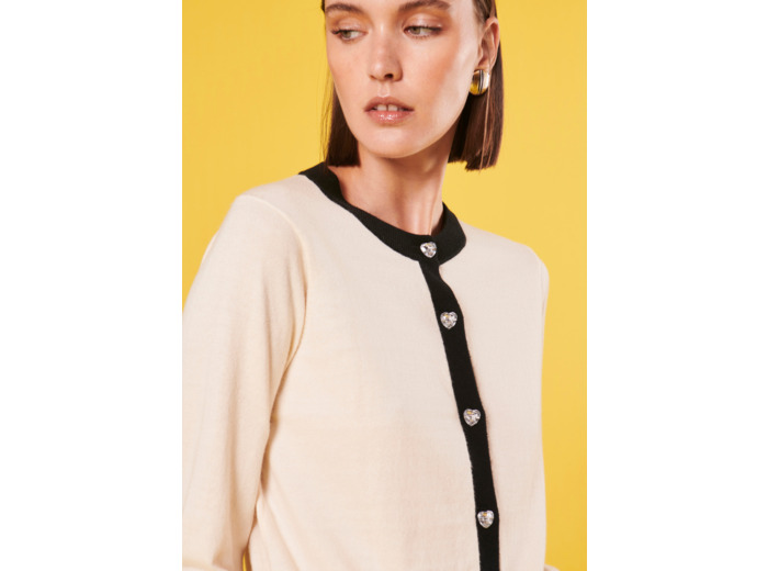 Gilet Gaëlle Ecru en Laine