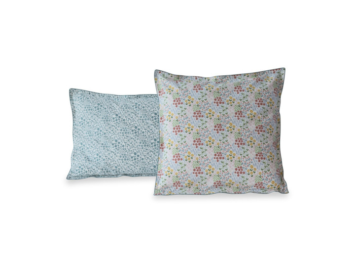 Taie d'oreiller Prairie| Linge de lit percale | Tradition des Vosges