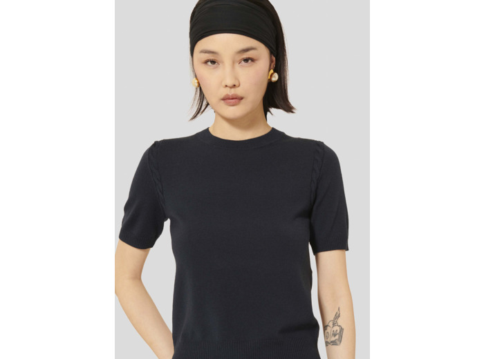 Pull Pica Nuit en Laine Merinos Extrafine