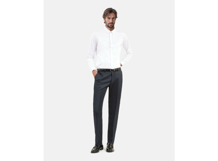 Pantalon de costume classique droit blue petrol