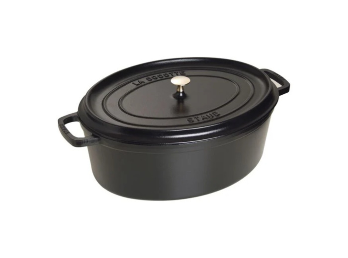 Cocotte ovale 41 cm Noir mat
