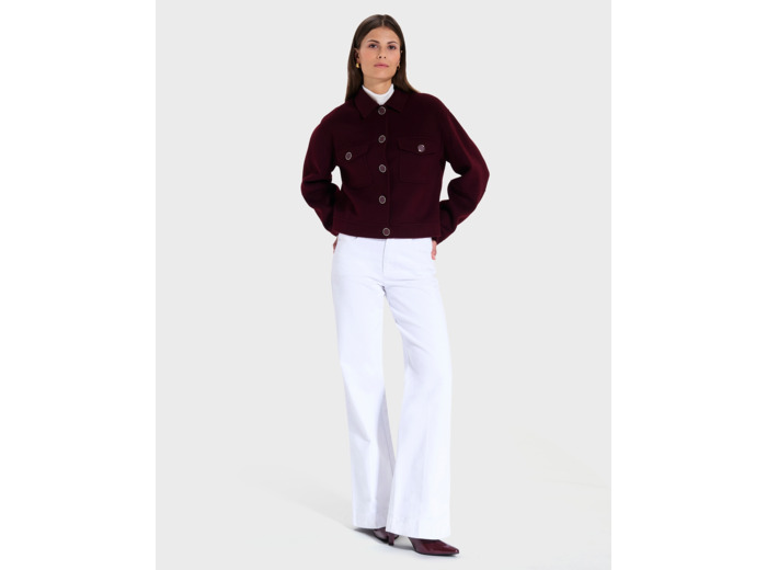 Veste Melania Bordeaux en Laine