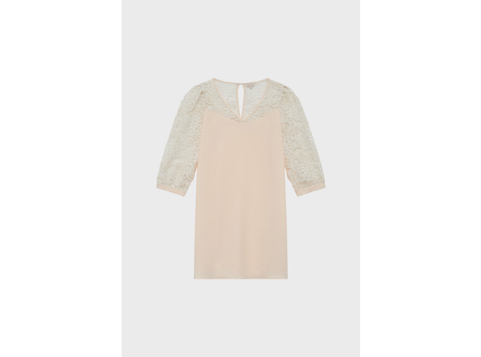 Robe courte et droite à dentelle - PATIENCE